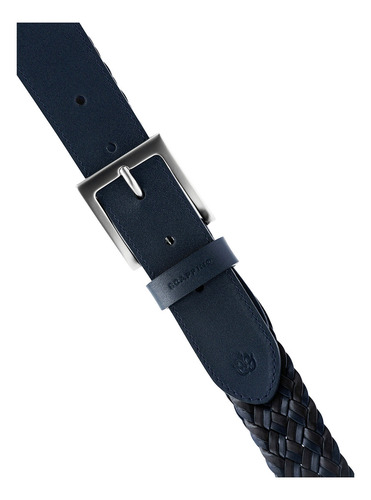 Cinturón Casual Scappino Trenzado Hombre Color Marino Talla 34