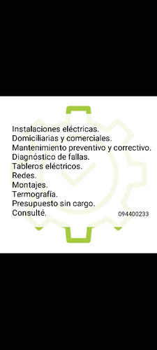 Electricista, Mantenimiento General, Montevideo Y Canelones 