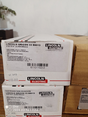 Electrodo Lincoln Original 7018 1/8 ,6010, 6013 Y 7010 5/32