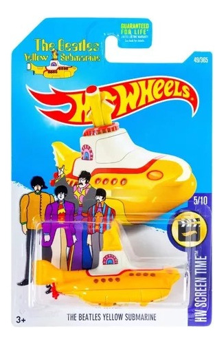 Hot Wheels The Beatles Yellow Submarine 5/5 Mo4 Color Amarillo