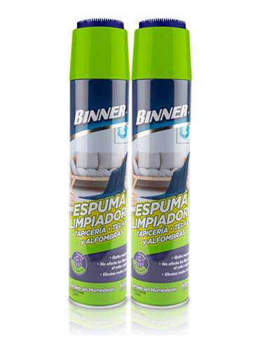 Binner Espuma Limpiadora Para Tapiceria 600ml X 2 Und