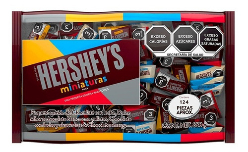 Chocolates Hersheys Miniatura Bolsa 850g