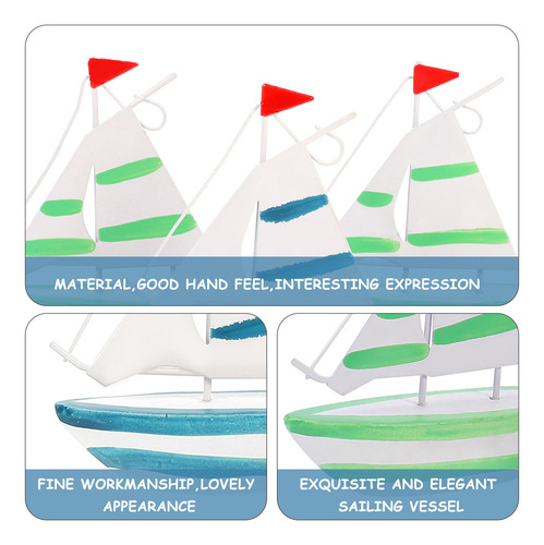 Decoración De Velero Mediterráneo Con Temática Oceánica, 3 P