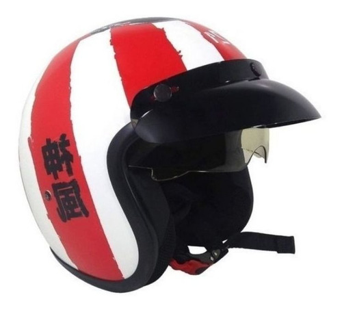 Imagen 2 de 2 de Casco para moto abierto Hawk 721 kamikaze talle S