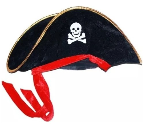 Sombrero De Capitán Pirata Boina Gorro Cotillón