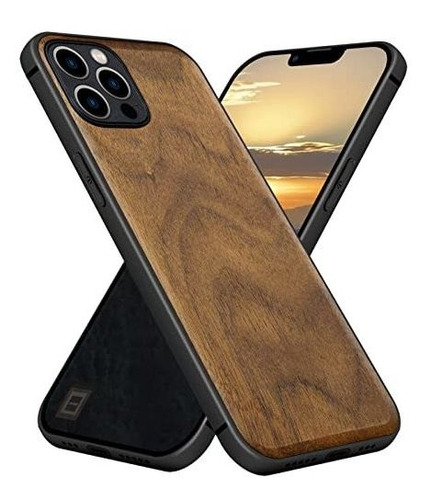 Caja De Madera Magnética Para iPhone 12 Pro Caso R6t9u