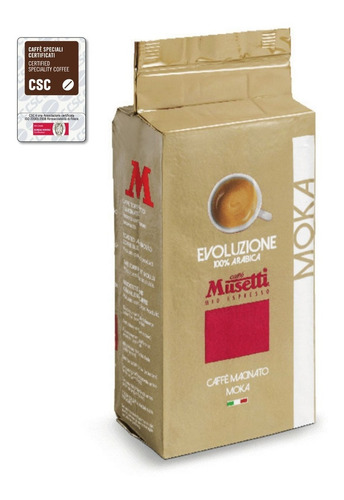Café Musetti Evoluzione 100% Arabica, 250 Grs Molido 