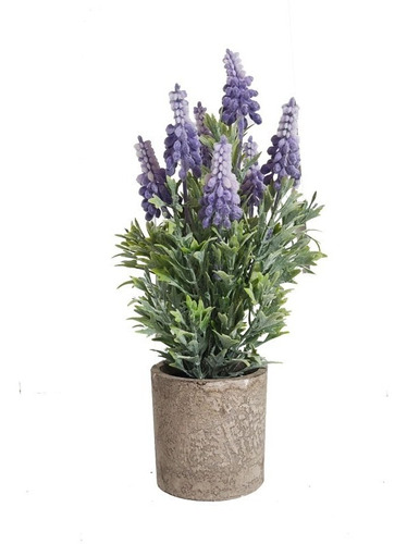 Arreglo Lavanda Artificial Inglesa De Macetero Redondo 30cm