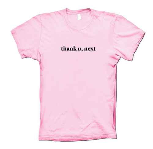 Ariana Grande Playera Thank U Next Black Text Print 