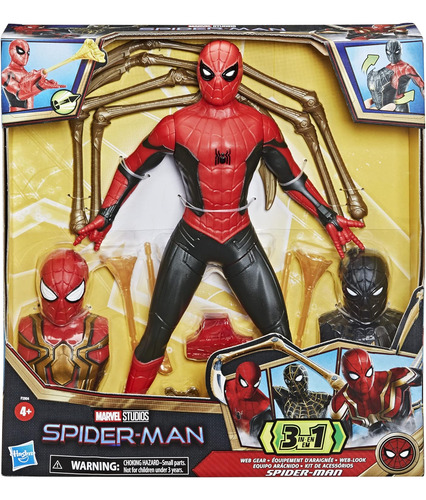 Spider-man Equipo Arácnido Figura De Acción 3 En 1