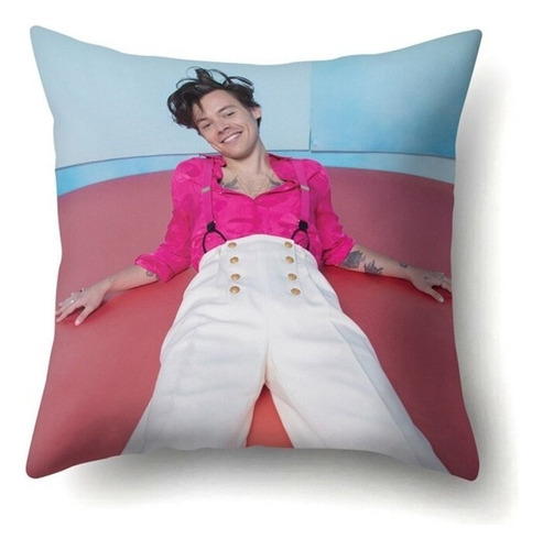 Almohada Harry Styles Ultra Suave Terciopelo Cojin Relleno Color Love On