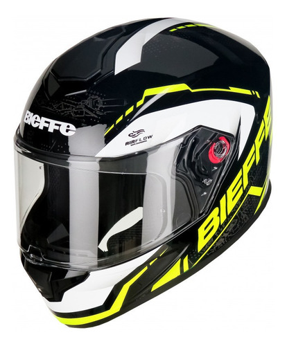 Imagem 2 de 5 de Capacete Bieffe B-12 Naked Preto/amarelo
