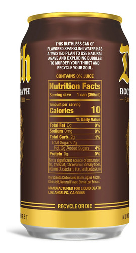 Liquid Death Rootbeer Wrath, 6 Latas De 355 Ml.