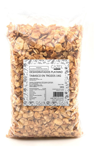 Plátano Tabasco Deshidratado En Trozos Crujiente 1kg