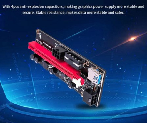 Imagen 4 de 10 de Riser Extension Usb 3.0 Pci-e Usb 3.0 16x Ver 009s