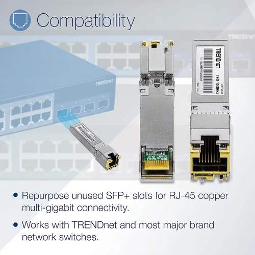Módulo Sfp+ De Cobre Rj-45 10g De Trendnet, Convierte Un...
