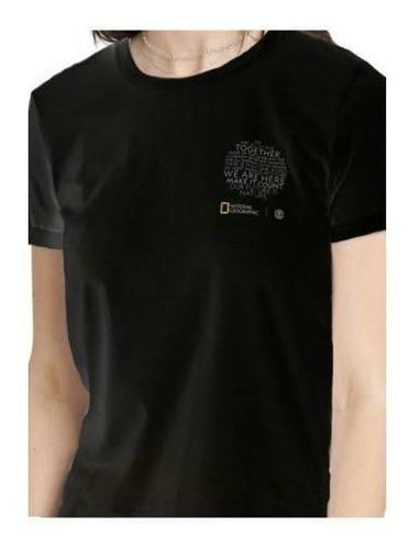 Polera M/c Mujer Nat Geo Cr Negro Element