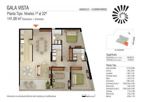 Venta De Apartamento 3 Dormitorios En Roosevelt
