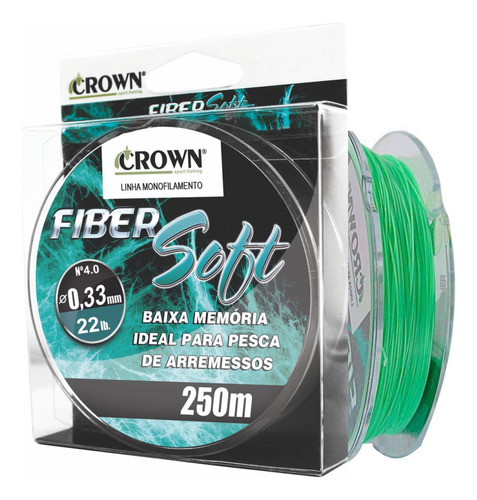 Linha Crown Fiber Soft Verde 0,33mm 250m