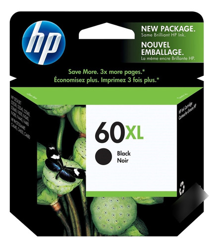 Cartucho Hp 60xl Negro Cc641wl Cerrado Caja Original