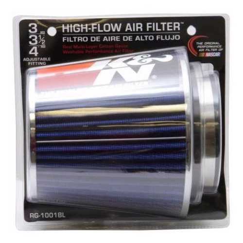 Filtro De Ar Esportivo K&n Duplo Fluxo Rg1001bl Ajustavel