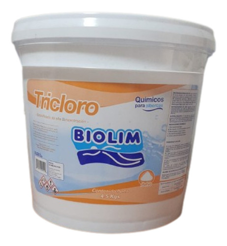 Cloro Para Albercas Tricloro Polvo (4.5 Kg) Biolim 