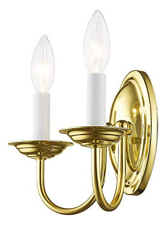 Aplique De Pared Latón Pulido 2 Luces Livex Lighting