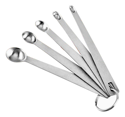Juego De Minicucharas Medidoras De Acero Inoxidable 5 En 1 P