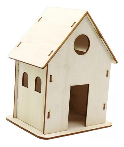 4 Nido De Pájaros De Madera Para Bricolaje, 15cmx12cmx10cm