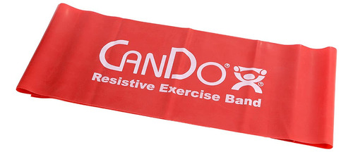 Cando - Banda De Ejercicio (sin Látex, 4.9 ft), Color Roj.