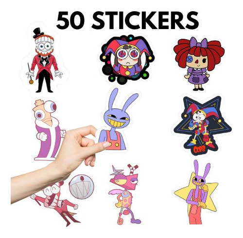 Digital Circus 50 Stickers Personajes Digital Circus