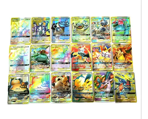 Kit Cartas Pokémon: 3 Pokémon Gx + 100 Cartas + Brinde no Shoptime