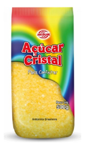 Açúcar Cristal Rosa Para Confeitar 500g - Arcolor