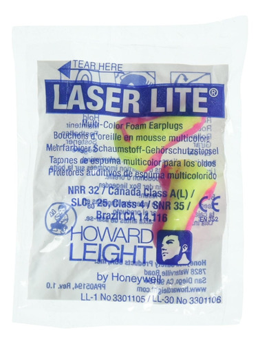 Tapones Para Oídos De Espuma Howard Leight Ll1 Laser Lite Si