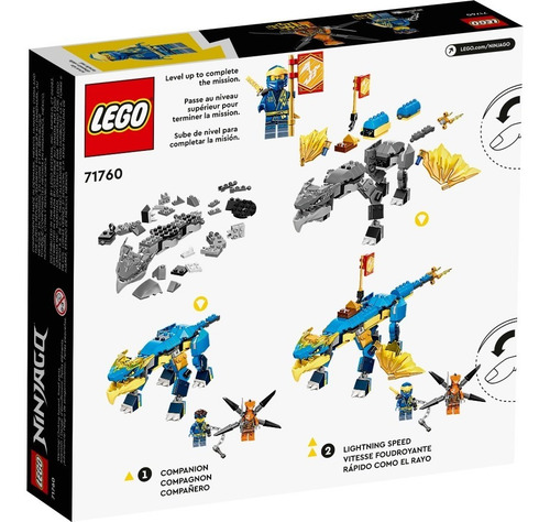 Imagen 2 de 4 de Lego® Ninjago - Dragón Del Trueno Evo De Jay (71760)