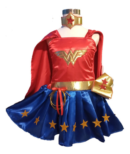 Disfraz Superheroes  Mujer Maravilla 2 (alta Calidad) Niñas 