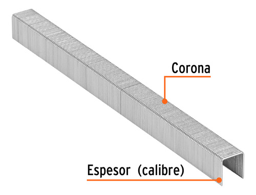 Caja Con 5000 Grapas Corona 3/8 Calibre 22 10mm P/enne-70