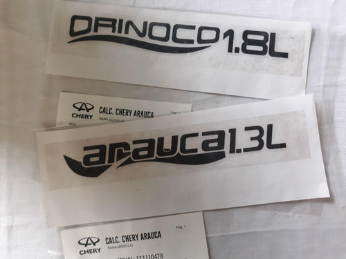 Calcomania Chery Arauca 1.3