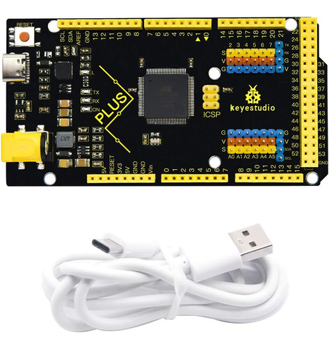 Placa Keyestudio Mega Plus 2560 R3 Para Arduino Con Cable Us