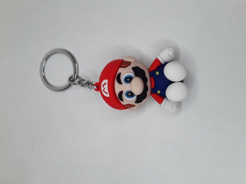 Figura Keychain Super Mario Bross Mario Gorro Rojo 6 Cm