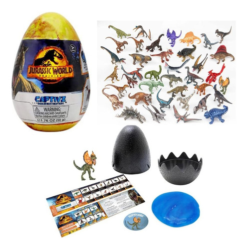 Huevos Jurassic World Pack X4 Captive Clash Caffaro Bs4w