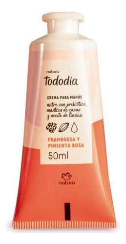 Crema Nutritiva para Manos Frambuesa Y Pimienta Rosa Natura 50ml