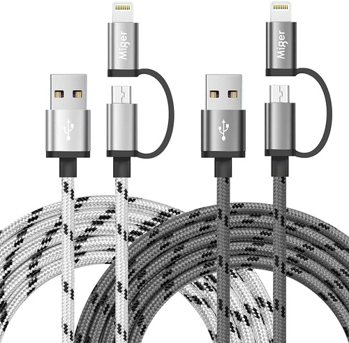 Miger Cable Micro Usb 2 1 Nailon Trenzado Sincronizacion Pod