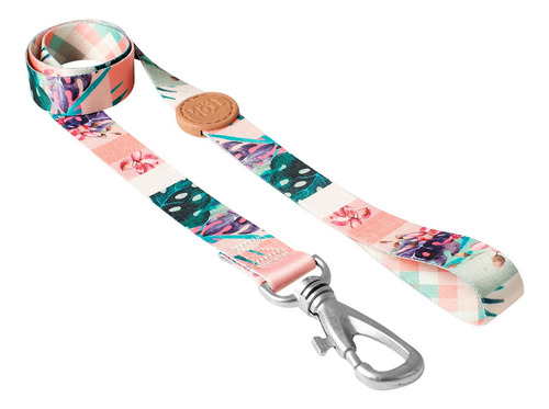 Imagem 3 de 7 de Conjunto Peitoral Neoprene E Guia Tamanho G Rosa Laguna