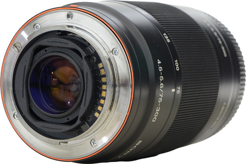 Objetiva Para Sony Zoom 75-300mm + Filtro De Proteção Sony Sal Preto (Usado)