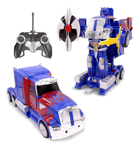 Robot Transformador De Coche Rc Toy Truck Para Niños De 8 A