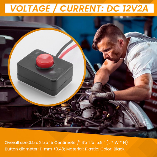 Pulsador Con Base Adhesiva Dc 12v2a Cableado Momentáneamente