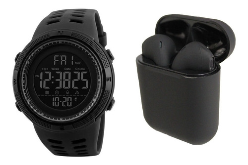Reloj Deportivo Hombre Skmei 1251 + Audifonos Bluetooth I12