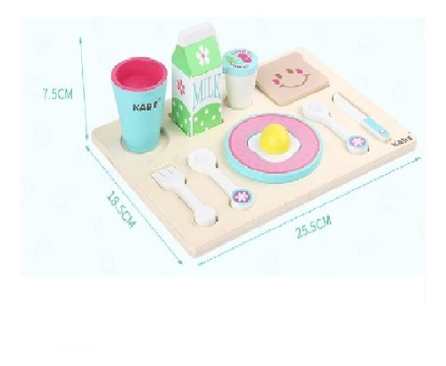 Juego Infantil Bandeja De Desayuno En Madera Ak0050 Ub