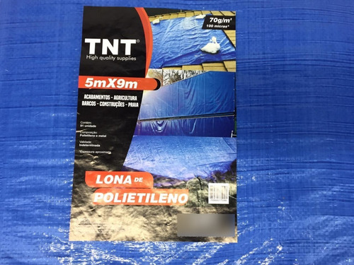 Imagem 2 de 3 de Tnt Lona De Polietileno 5mx9m 100 Micras